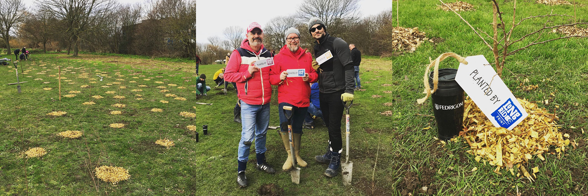 Planting trees on Hackney Marshes
